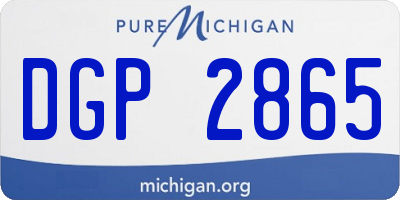 MI license plate DGP2865