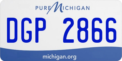 MI license plate DGP2866