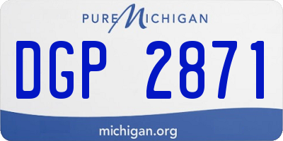 MI license plate DGP2871