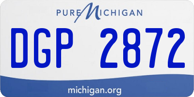 MI license plate DGP2872
