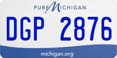 MI license plate DGP2876