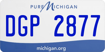 MI license plate DGP2877