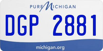 MI license plate DGP2881
