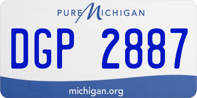 MI license plate DGP2887