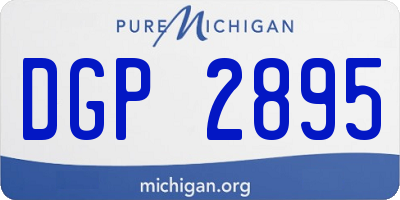 MI license plate DGP2895