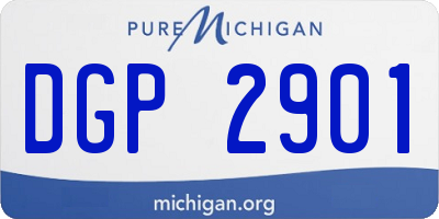MI license plate DGP2901