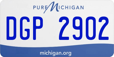 MI license plate DGP2902