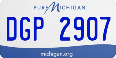 MI license plate DGP2907