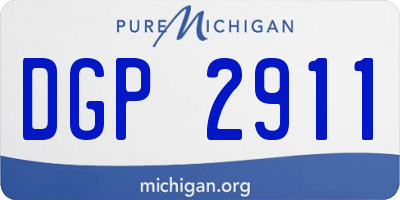 MI license plate DGP2911