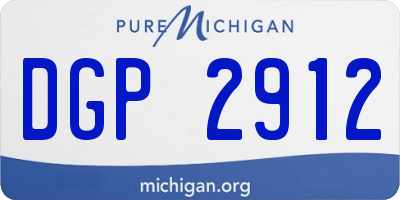 MI license plate DGP2912