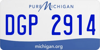 MI license plate DGP2914