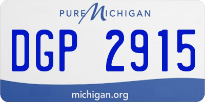 MI license plate DGP2915