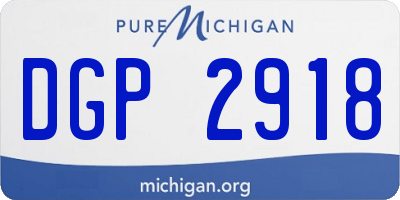 MI license plate DGP2918