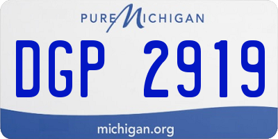 MI license plate DGP2919