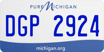 MI license plate DGP2924