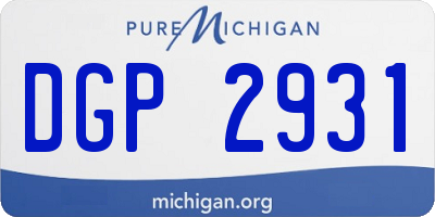 MI license plate DGP2931