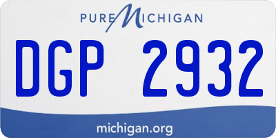 MI license plate DGP2932