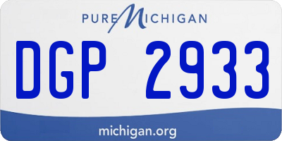 MI license plate DGP2933
