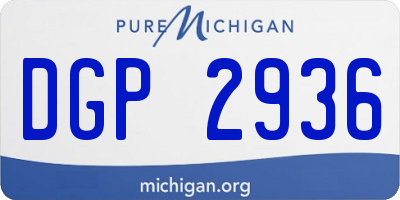 MI license plate DGP2936