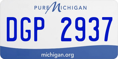MI license plate DGP2937