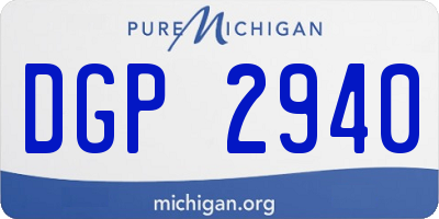 MI license plate DGP2940