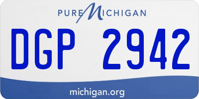 MI license plate DGP2942