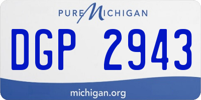 MI license plate DGP2943