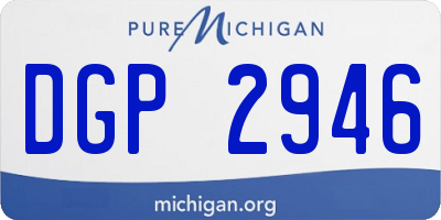 MI license plate DGP2946