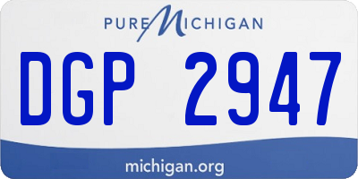 MI license plate DGP2947
