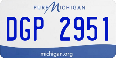 MI license plate DGP2951