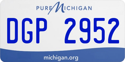 MI license plate DGP2952
