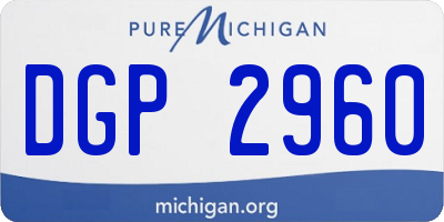 MI license plate DGP2960