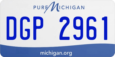 MI license plate DGP2961