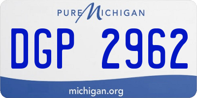 MI license plate DGP2962