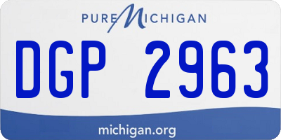 MI license plate DGP2963