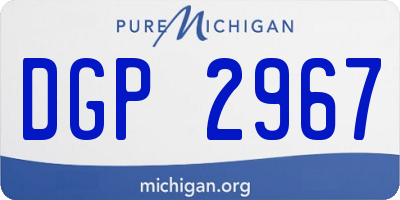 MI license plate DGP2967