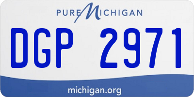 MI license plate DGP2971