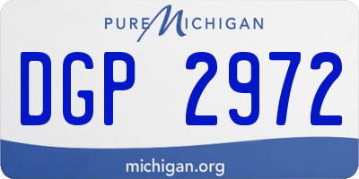 MI license plate DGP2972