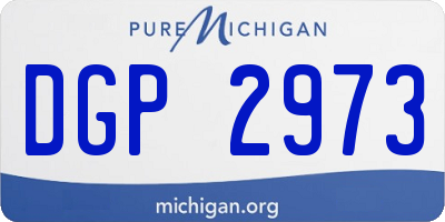 MI license plate DGP2973