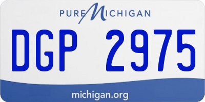 MI license plate DGP2975