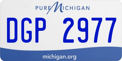 MI license plate DGP2977