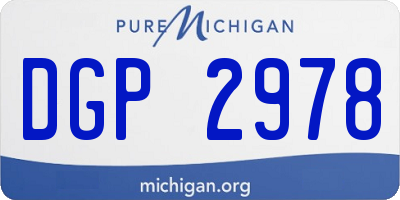 MI license plate DGP2978