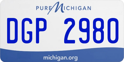 MI license plate DGP2980
