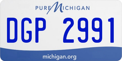 MI license plate DGP2991