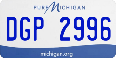MI license plate DGP2996