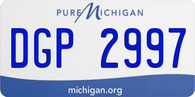 MI license plate DGP2997