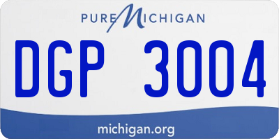 MI license plate DGP3004