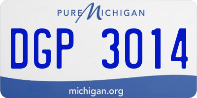 MI license plate DGP3014
