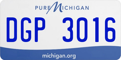 MI license plate DGP3016
