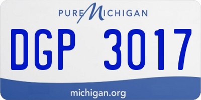 MI license plate DGP3017